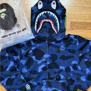 Blue Camo Shark Hoodie